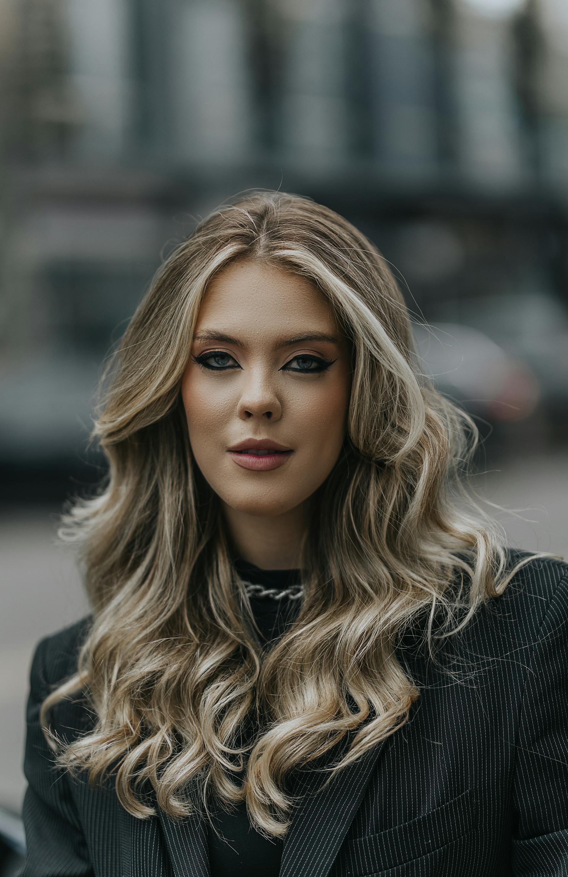 Detail of a client's hair after a colour appointment